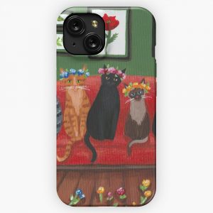 Cats Waiting For Spring iPhone 15 Slim Phone Case Cover