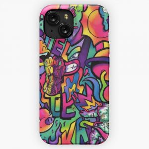 Chameleon Copic Marker Doodle iPhone 15 Slim Phone Case Cover