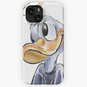 Charcoal And Oil Angel Donald Duck iPhone 15 Slim Phone Case Cover
