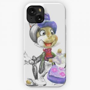 Charcoal And Oil Jiminy Cricket iPhone 15 Slim Phone Case Cover