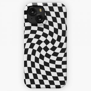 Check Viii Black Twist iPhone 15 Slim Phone Case Cover