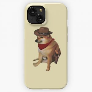 Cheems Doge Cowboy iPhone 15 Slim Phone Case Cover