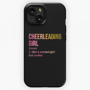 Cheerleading Girl Funny Saying In Watercolor iPhone 15 Slim Phone Case Cover