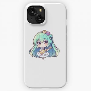 Chibi Anime Girl Playing Guitar iPhone 15 Slim Phone Case Cover