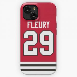 Chicago Blackhawks Marc Andre Fleury Home Jersey Back iPhone 15 Slim Phone Case Cover