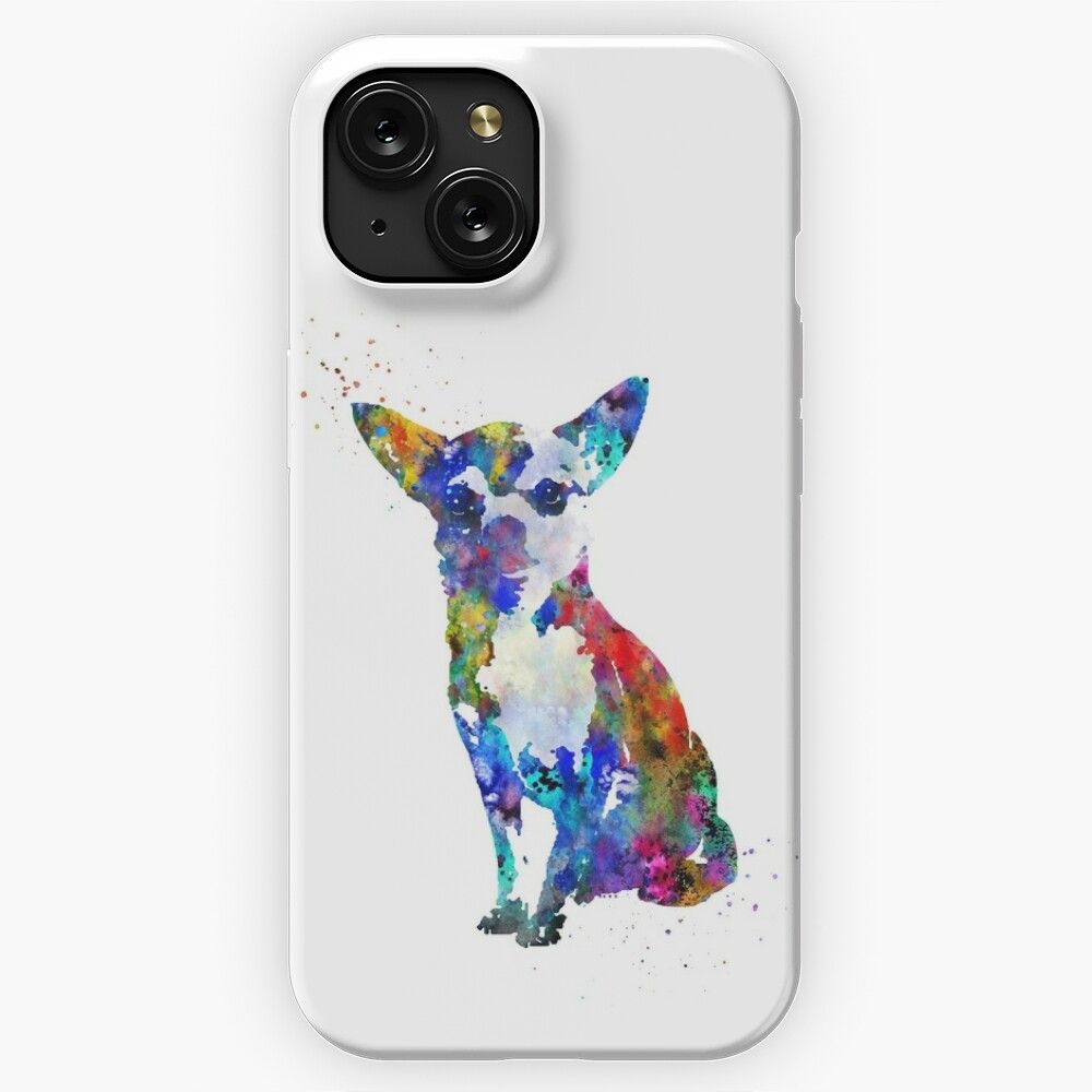 Chihuahua Chihuahua Print Watercolor Chihuahua iPhone 15 Slim Phone Case Cover