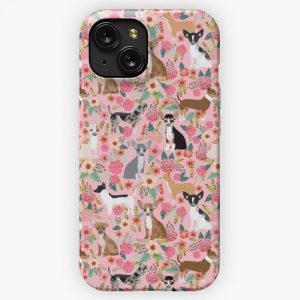 Chihuahua Floral Dog Breed Cute Pet Gifts For Chiwawa Lovers Chihuahuas Owners iPhone 15 Slim Phone Case Cover