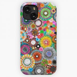 Childhood Dreams Filtered Spirograph Art iPhone 15 Slim Phone Case Cover
