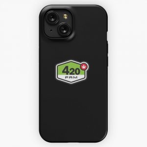 Chillinit 420 Fam Logo Black iPhone 15 Slim Phone Case Cover