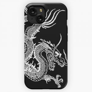 Chinese White Dragon iPhone 15 Slim Phone Case Cover