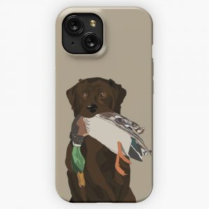 Chocolate Lab Bird Dog iPhone 15 Slim Phone Case Cover