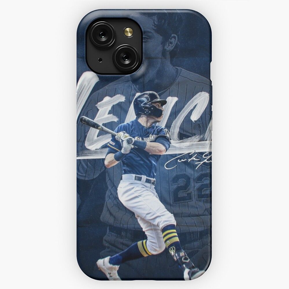 Christian Yelich Milwaukee Sports Art iPhone 15 Slim Phone Case Cover