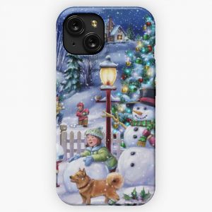 Christmas Snow Day iPhone 15 Slim Phone Case Cover