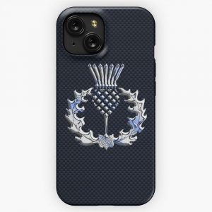 Chrome Like Scottish Thistle iPhone 15 Slim Phone Case Cover