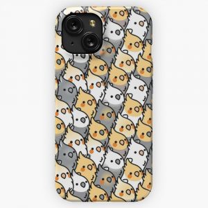 Chubby Cockatiel Party iPhone 15 Slim Phone Case Cover