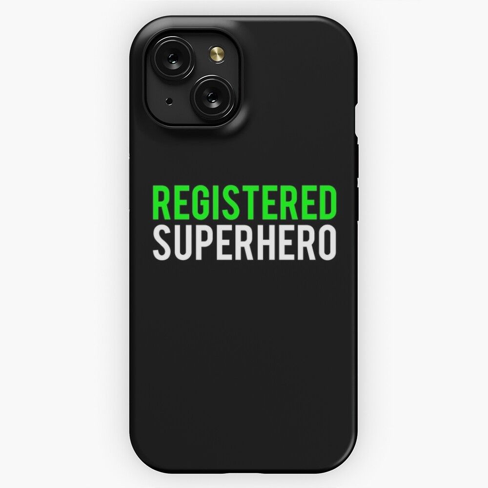 Civil War Registered Superhero White Clean iPhone 15 Slim Phone Case Cover