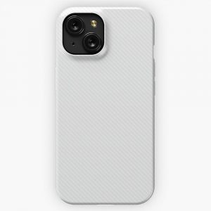 Classic Carbon White iPhone 15 Slim Phone Case Cover