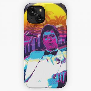 Classic Cinema Art Scarface Movie Print Featuring Al Pacino iPhone 15 Slim Phone Case Cover