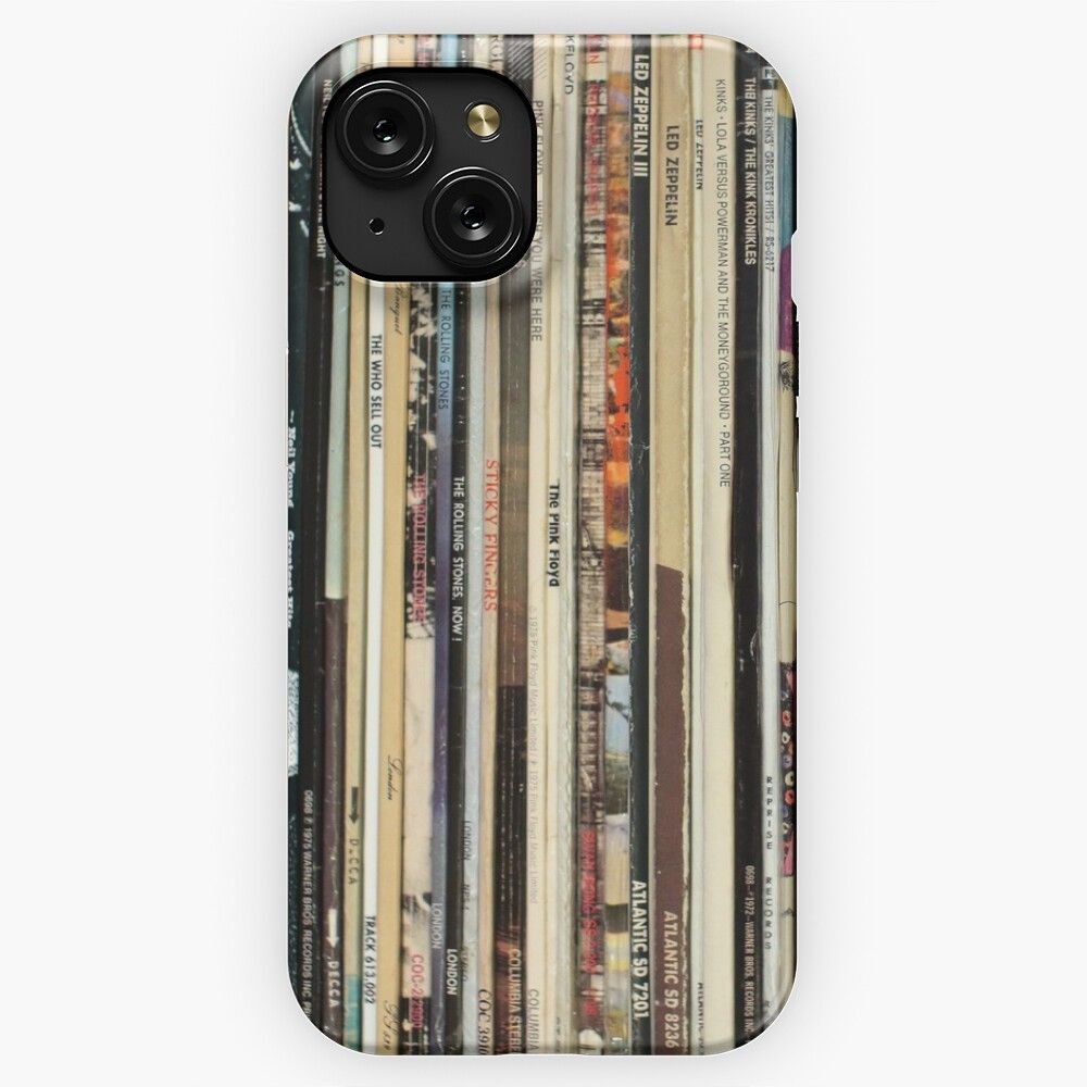 Classic Rock 2 Vinyl Records iPhone 15 Slim Phone Case Cover
