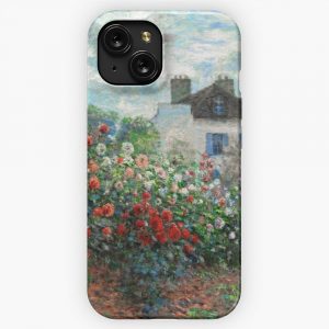 Claude Monet Artists Garden Argenteuil Fine Art iPhone 15 Slim Phone Case Cover