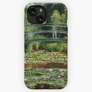 Claude Monet Japanese Bridge And Water Lily Pond iPhone 15 Slim Phone Case Cover