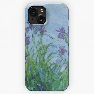 Claude Monet Lilac Irises 1914 iPhone 15 Slim Phone Case Cover