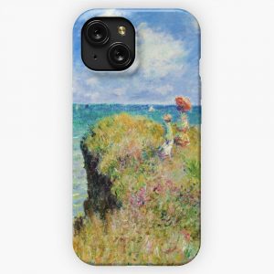 Claude Monet Walk On The Cliff At Pourville iPhone 15 Slim Phone Case Cover