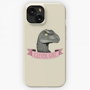 Clever Girl Raptor Dinosaur iPhone 15 Slim Phone Case Cover