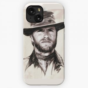 Clint Eastwood Portrait iPhone 15 Slim Phone Case Cover