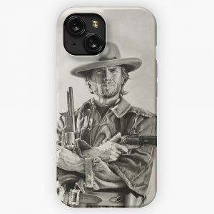 Clint Eastwood Sketch iPhone 15 Slim Phone Case Cover