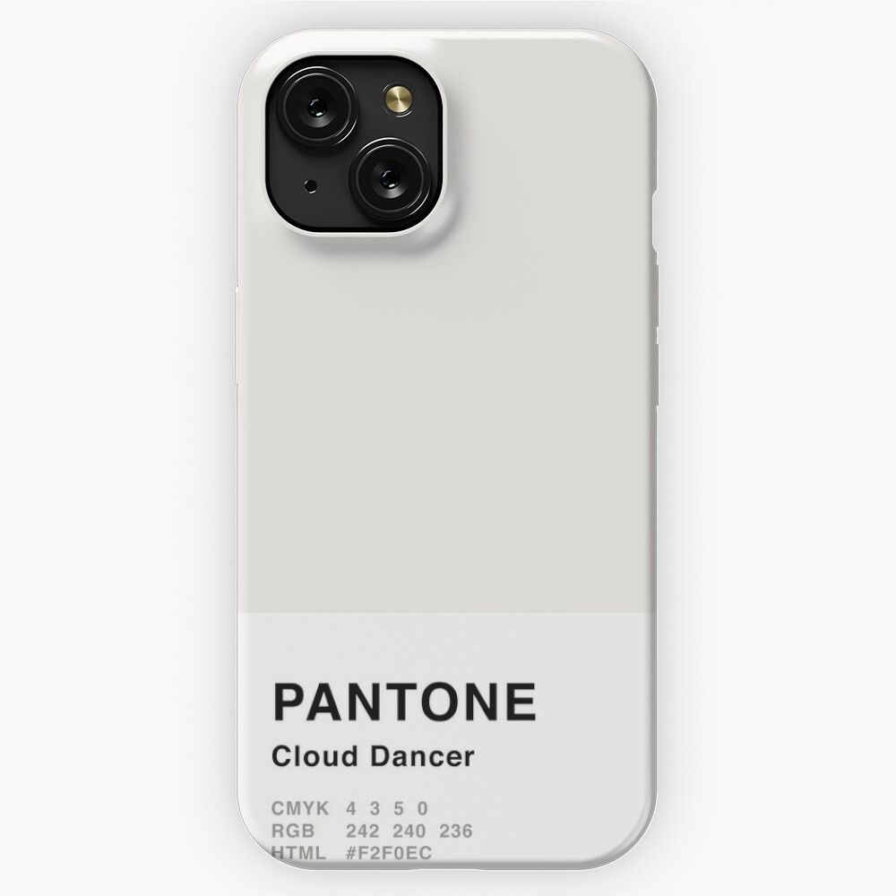 Cloud Dancer Grey Pantone Simple Design iPhone 15 Slim Phone Case Cover