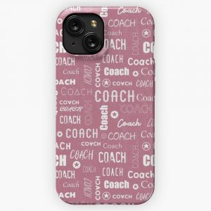 Coach Rose Pink iPhone 15 Slim Phone Case Cover