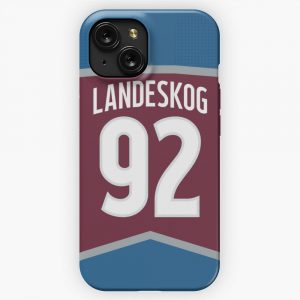 Colorado Avalanche Gabriel Landeskog Home Jersey Back iPhone 15 Slim Phone Case Cover