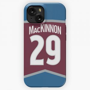 Colorado Avalanche Nathan Mackinnon Home Jersey Back iPhone 15 Slim Phone Case Cover
