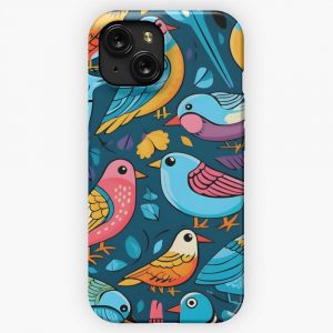 Colorful Birds iPhone 15 Slim Phone Case Cover