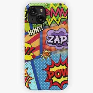 Colorful Comic Book Panels iPhone 15 Slim Phone Case Cover