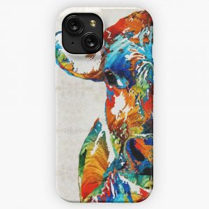 Colorful Cow Art Mootown By Sharon Cummings iPhone 15 Slim Phone Case Cover