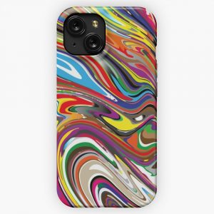 Colorful Liquid iPhone 15 Slim Phone Case Cover