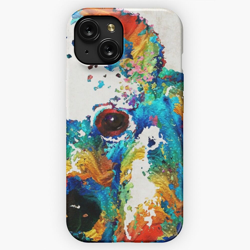 Colorful Poodle Dog Art By Sharon Cummings iPhone 15 Slim Phone Case Cover
