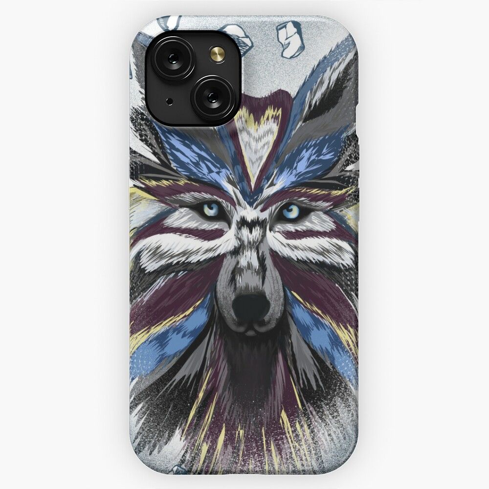 Colorful Wolf iPhone 15 Slim Phone Case Cover