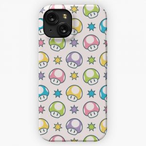 Colorfull Mushrooms Pattern iPhone 15 Slim Phone Case Cover