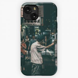 Column Photography Scooter Pedestrian Sand Flight iPhone 15 Slim Phone Case Cover