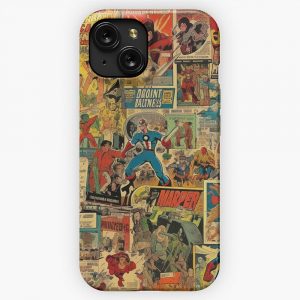 Comic Collage Retro Vintage iPhone 15 Slim Phone Case Cover