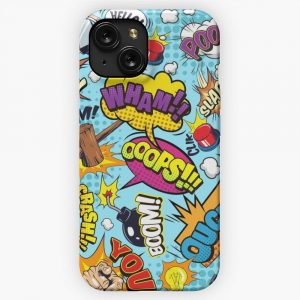 Comic Pattern iPhone 15 Slim Phone Case Cover