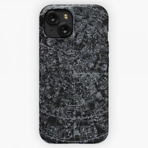 Constellations Of The Northern Hemisphere Pale Blue On Black iPhone 15 Slim Phone Case Cover