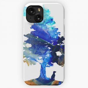 Contemplation Dog Art Painting iPhone 15 Slim Phone Case Cover