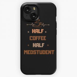 Copie De Half Coffee Half Student Tshirt iPhone 15 Slim Phone Case Cover