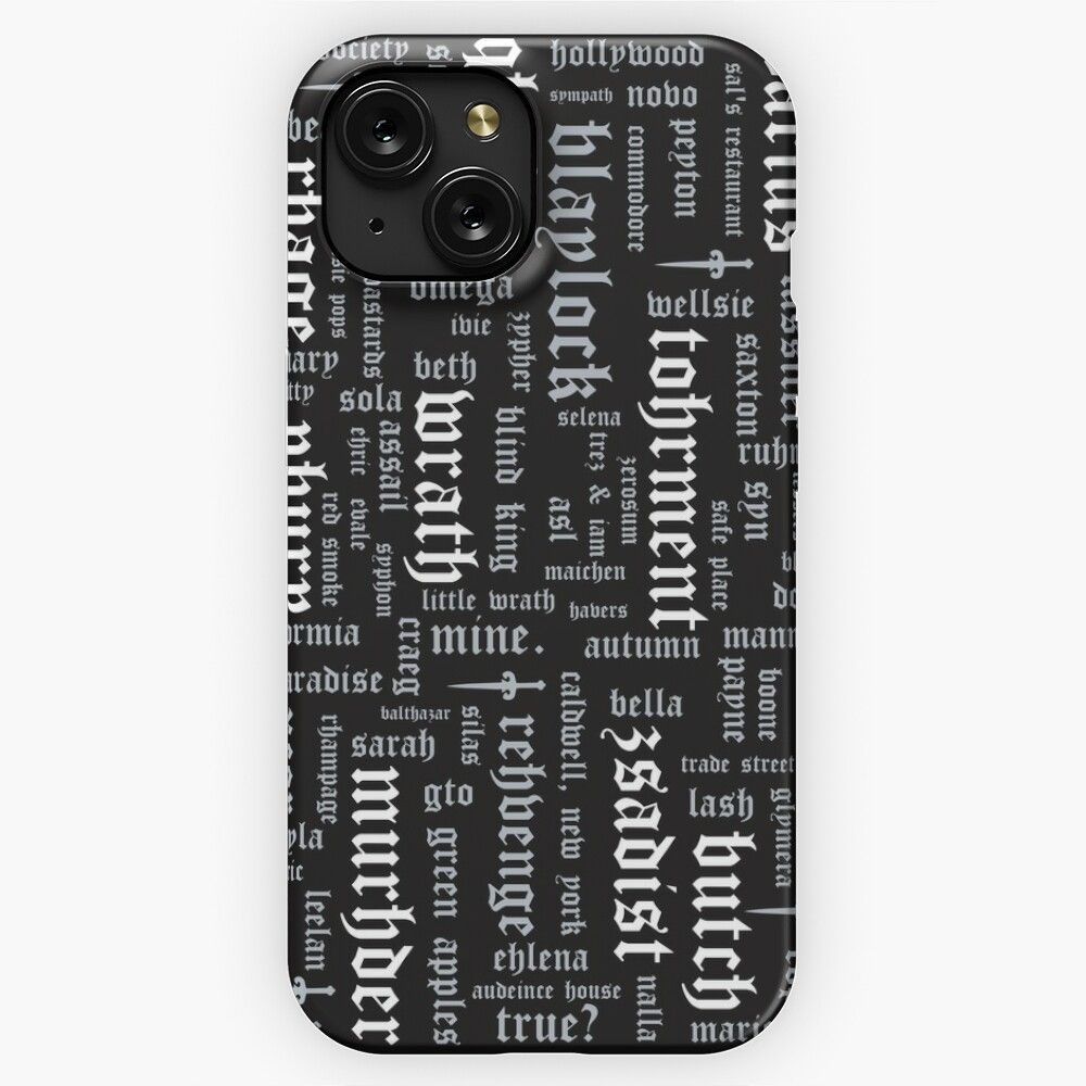 Copy Of Black Dagger Brotherhood Word Cloud Portrait Orientation iPhone 15 Slim Phone Case Cover
