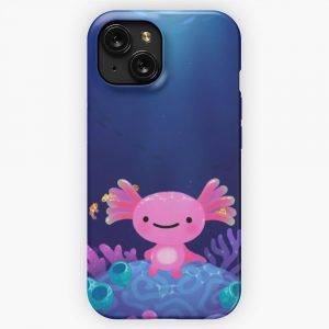 Coral Axolotl iPhone 15 Slim Phone Case Cover