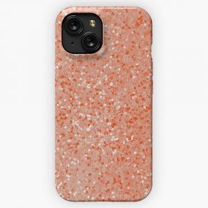 Coral Speckle iPhone 15 Slim Phone Case Cover